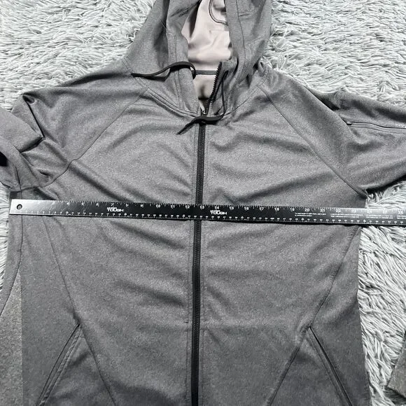 Hylete Jacket Extra Large Gray Hoodie Full Zip Athletic Workout Gym Pocket Mens - Picture 10 of 16